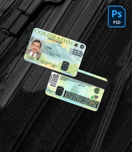 USA Colorado driving license version 2 PSD